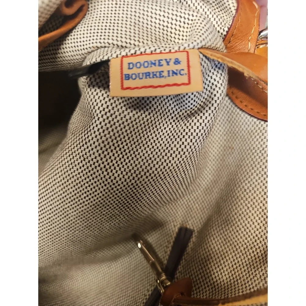 Dooney & Bourke Shadow Satchel Medium Monogram Blue Brown Florentine
